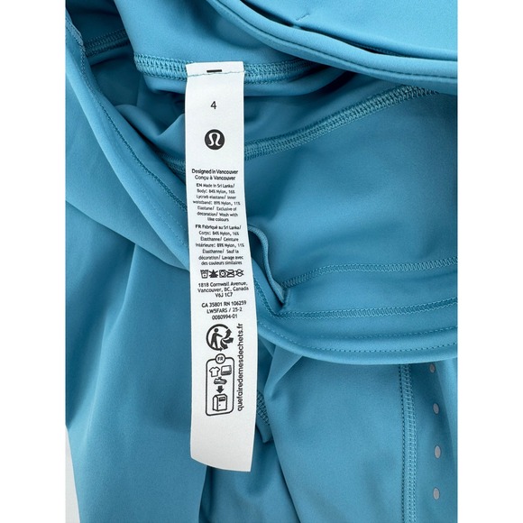 Lululemon Fast and Free High Rise Tight 25" With Pockets Wile Blue Sz 4 Nulux - Picture 4 of 4